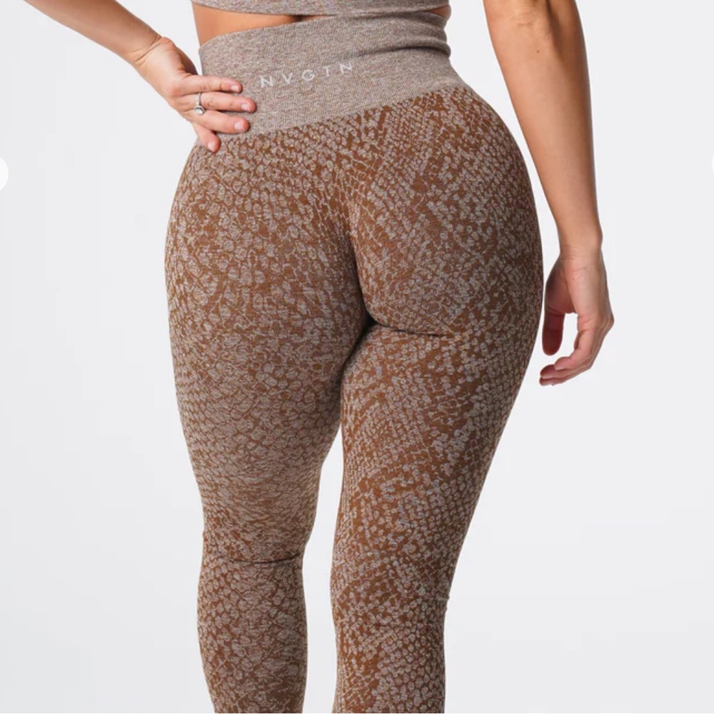 NVGTN Mocha Snakeskin Seamless Leggings
